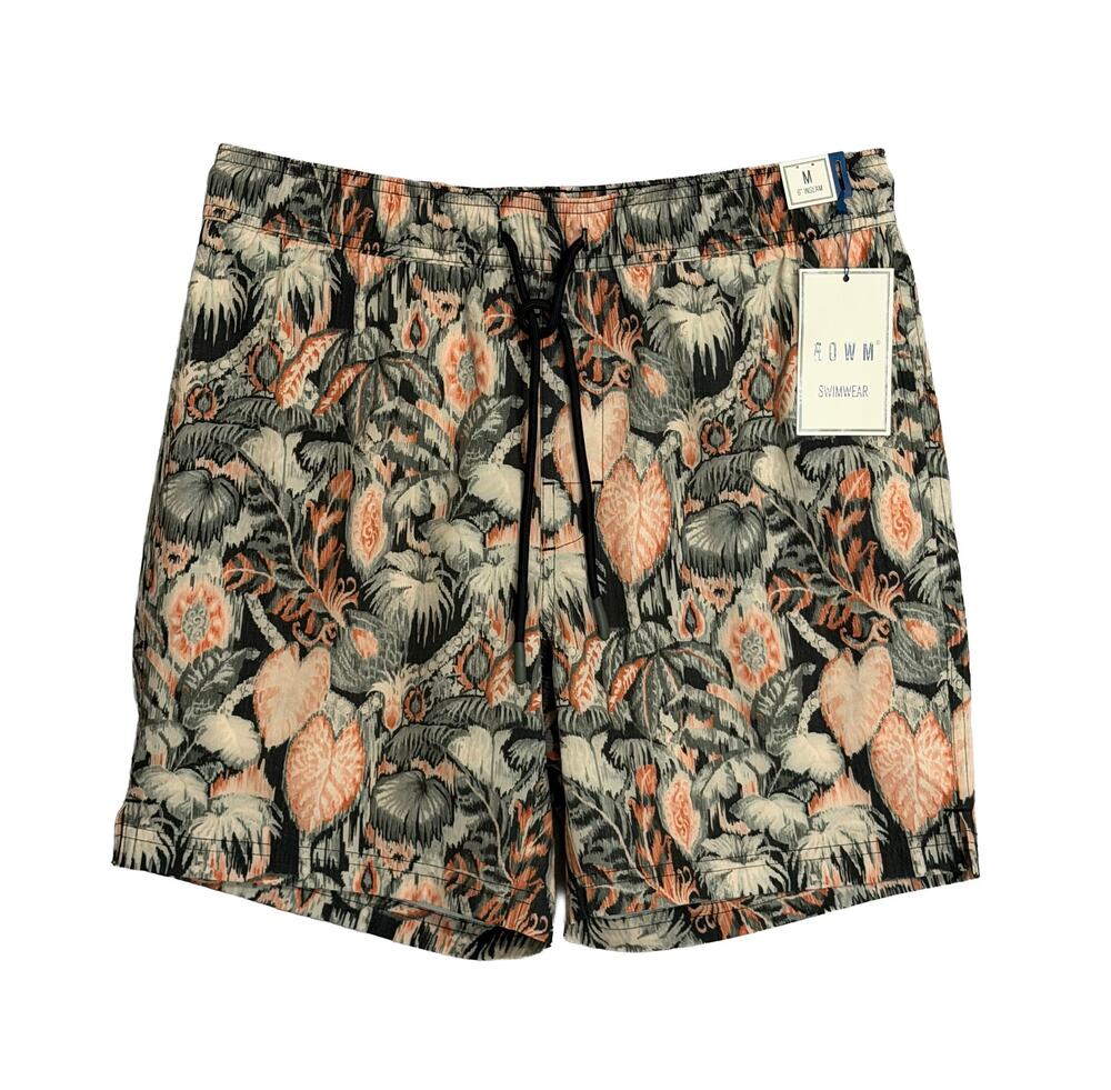 ROWM Swim Trunks Men's Medium Elastic Drawstring Waist Pockets Lined NWT
